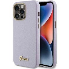 Чохол Guess Glitter Glossy Script для iPhone 15 Pro Max Lilac (GUHCP15XPGMCSL)
