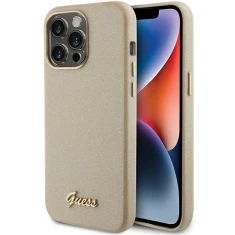 Чохол Guess Glitter Glossy Script для iPhone 15 Pro Light Gold (GUHCP15LPGMCSD)