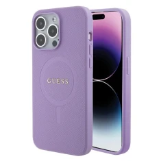 Чохол Guess Saffiano для iPhone 15 Pro Max Purple with MagSafe (GUHMP15XPSAHMCU)