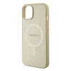 Чохол Guess Saffiano для iPhone 15 Plus Gold with MagSafe (GUHMP15MPSAHMCB)