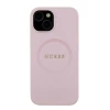 Чохол Guess Saffiano для iPhone 15 Pink with MagSafe (GUHMP15SPSAHMCP)