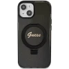 Чохол Guess Ring Stand Script Glitter для iPhone 15 | 14 | 13 Black with MagSafe (GUHMP14SHRSGSK)