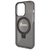 Чохол Guess Ring Stand Script Glitter для iPhone 14 Pro Black with MagSafe (GUHMP14LHRSGSK)