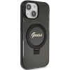 Чохол Guess Ring Stand Script Glitter для iPhone 15 Black with MagSafe (GUHMP15SHRSGSK)