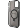 Чохол Guess Ring Stand Script Glitter для iPhone 15 Black with MagSafe (GUHMP15SHRSGSK)