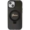 Чохол Guess Ring Stand Script Glitter для iPhone 15 Plus Black with MagSafe (GUHMP15MHRSGSK)