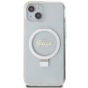 Чехол Guess Ring Stand Script Glitter для iPhone 15 | 14 | 13 Transparent with MagSafe (GUHMP15SHRSGSD)