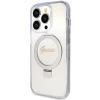 Чохол Guess Ring Stand Script Glitter для iPhone 15 Pro Transparent with MagSafe (GUHMP15LHRSGSD)