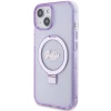 Чехол Guess Ring Stand Script Glitter для iPhone 15 Plus Purple with MagSafe (GUHMP15MHRSGSU)