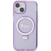 Чехол Guess Ring Stand Script Glitter для iPhone 15 Plus Purple with MagSafe (GUHMP15MHRSGSU)