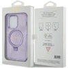 Чохол Guess Ring Stand Script Glitter для iPhone 15 Pro Purple with MagSafe (GUHMP15LHRSGSU)