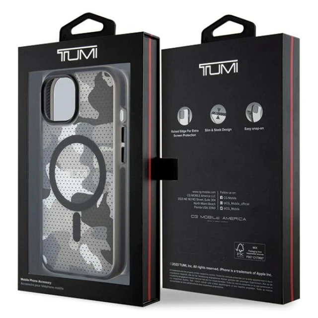 Чохол Tumi Frosted Camo Print для iPhone 15 Black (TUHMP15STCAMK)