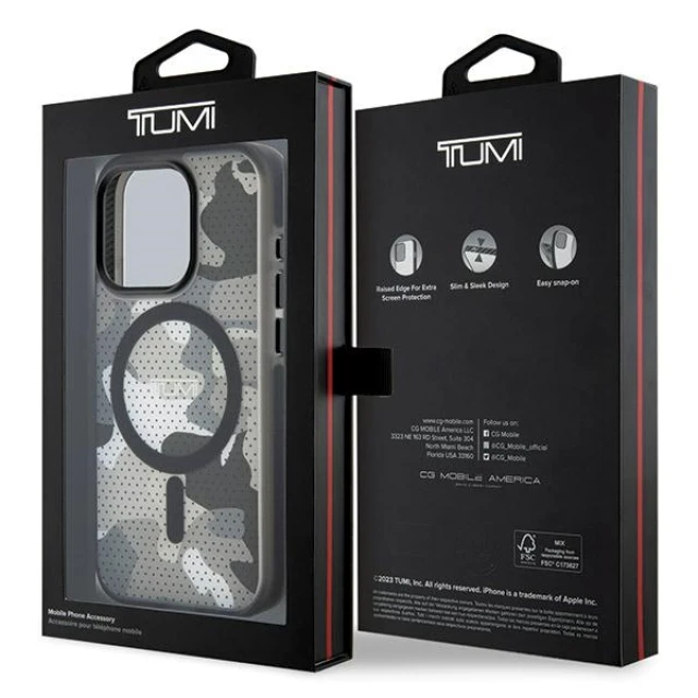 Чехол Tumi Frosted Camo Print для iPhone 15 Pro Black (TUHMP15LTCAMK)