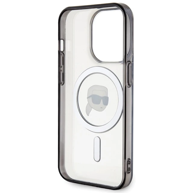 Чохол Karl Lagerfeld IML Karl`s Head для iPhone 15 Pro Max Transparent with MagSafe (KLHMP15XHKHNOTK)