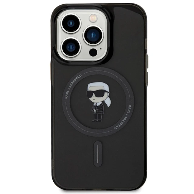 Чохол Karl Lagerfeld IML Ikonik для iPhone 14 Pro Black with MagSafe (KLHMP14LHFCKNOK)