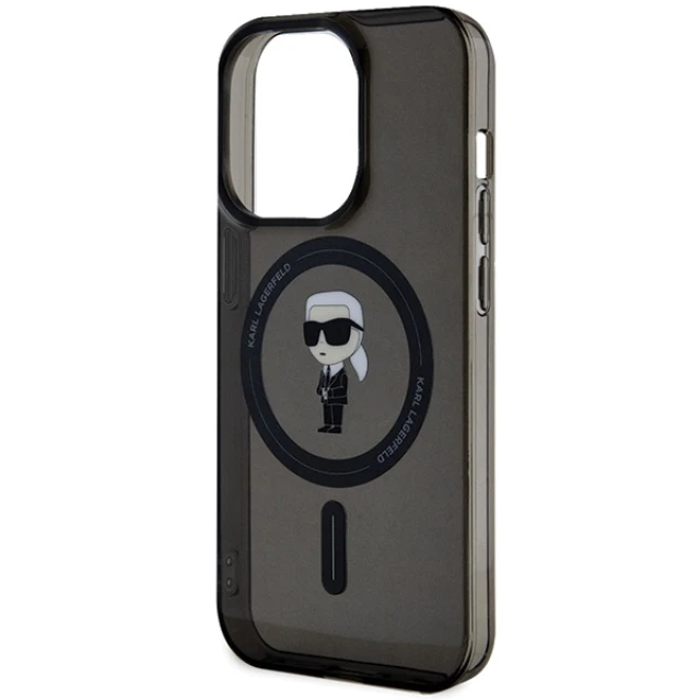 Чохол Karl Lagerfeld IML Ikonik для iPhone 14 Pro Black with MagSafe (KLHMP14LHFCKNOK)