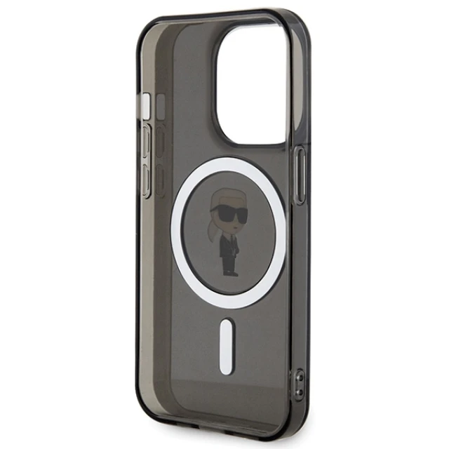 Чохол Karl Lagerfeld IML Ikonik для iPhone 14 Pro Black with MagSafe (KLHMP14LHFCKNOK)