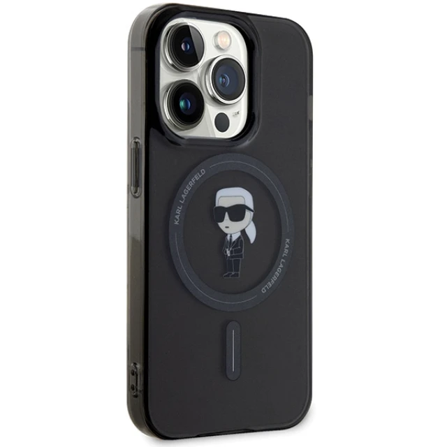 Чохол Karl Lagerfeld IML Ikonik для iPhone 15 Pro Max Black with MagSafe (KLHMP15XHFCKNOK)