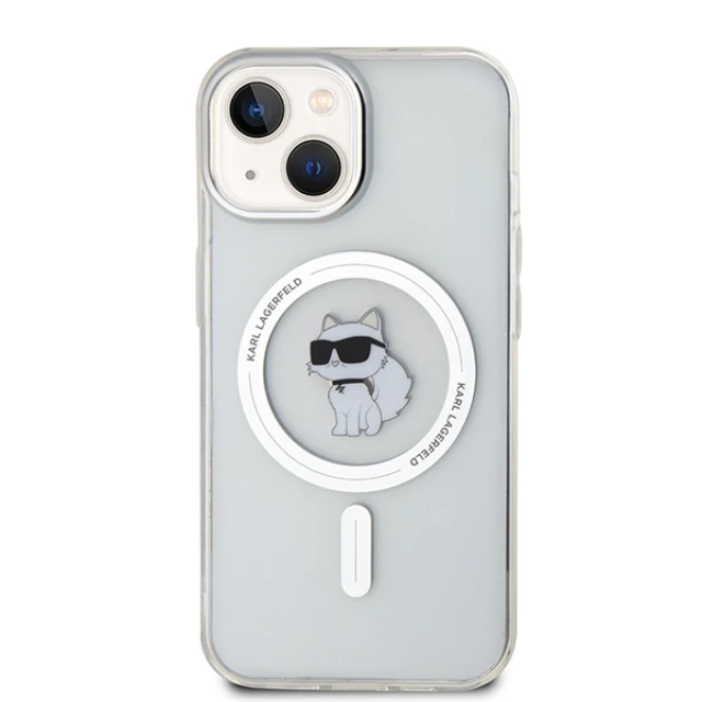 Чохол Karl Lagerfeld IML Choupette для iPhone 15 Transparent with MagSafe (KLHMP15SHFCCNOT)