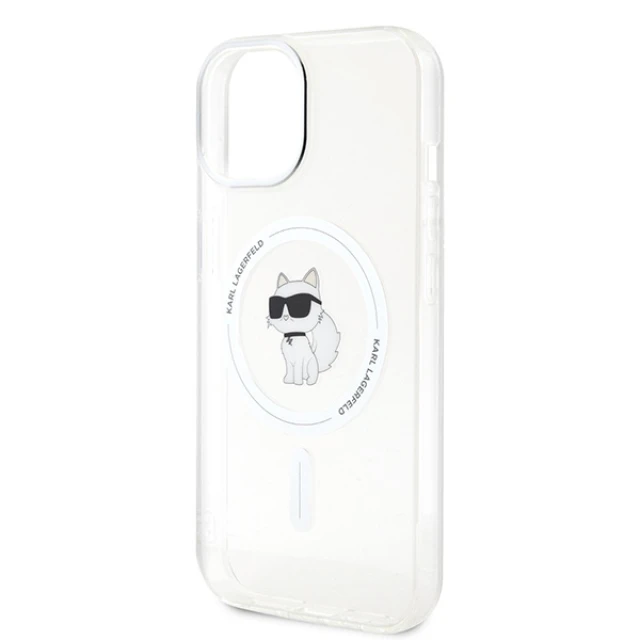 Чохол Karl Lagerfeld IML Choupette для iPhone 15 Transparent with MagSafe (KLHMP15SHFCCNOT)
