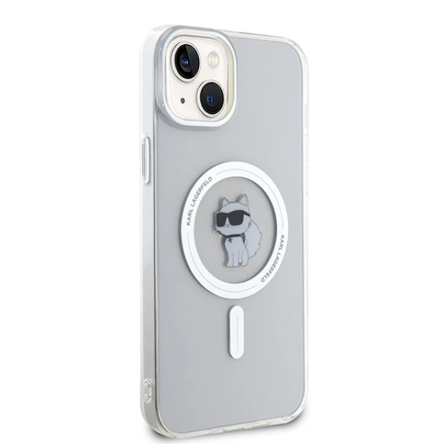 Чохол Karl Lagerfeld IML Choupette для iPhone 15 Plus Transparent with MagSafe (KLHMP15MHFCCNOT)