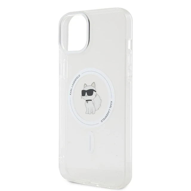 Чохол Karl Lagerfeld IML Choupette для iPhone 15 Plus Transparent with MagSafe (KLHMP15MHFCCNOT)