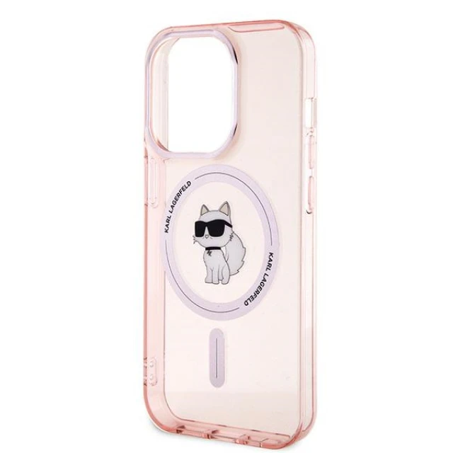 Чохол Karl Lagerfeld IML Choupette для iPhone 14 Pro Pink with MagSafe (KLHMP14LHFCCNOP)