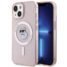 Чохол Karl Lagerfeld IML Choupette для iPhone 15 Pink with MagSafe (KLHMP15SHFCCNOP)