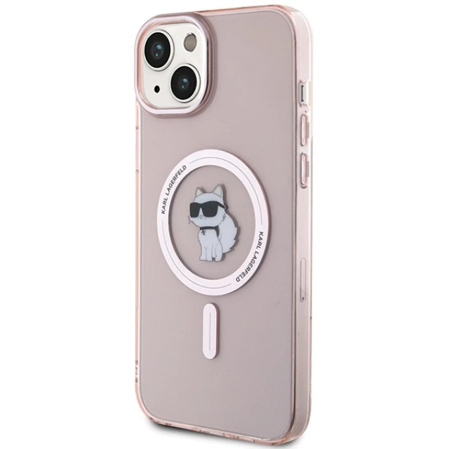 Чохол Karl Lagerfeld IML Choupette для iPhone 15 Plus Pink with MagSafe (KLHMP15MHFCCNOP)