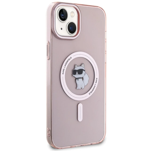Чохол Karl Lagerfeld IML Choupette для iPhone 15 Plus Pink with MagSafe (KLHMP15MHFCCNOP)