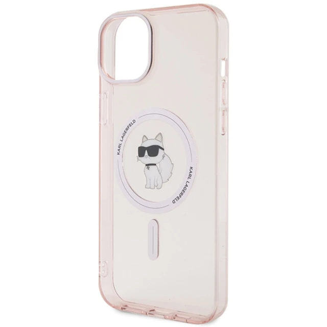 Чохол Karl Lagerfeld IML Choupette для iPhone 15 Plus Pink with MagSafe (KLHMP15MHFCCNOP)