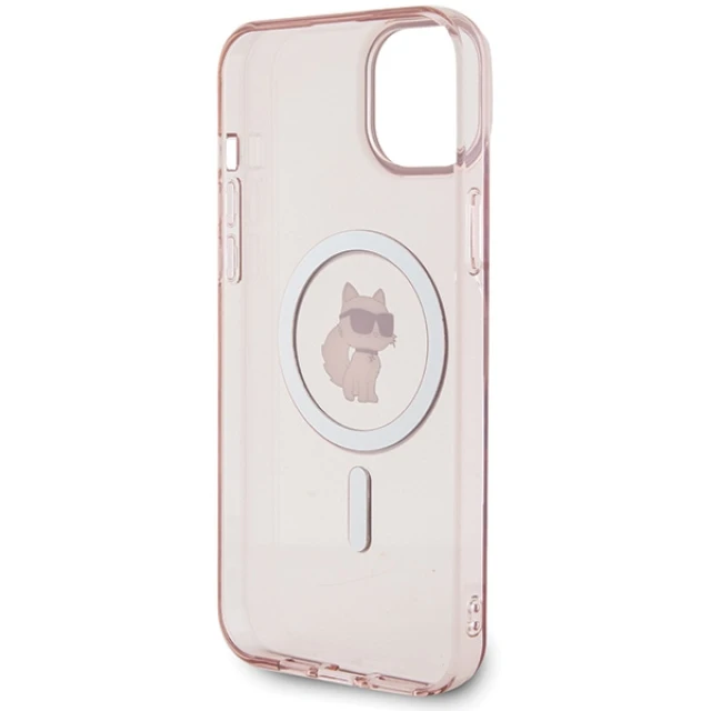 Чохол Karl Lagerfeld IML Choupette для iPhone 15 Plus Pink with MagSafe (KLHMP15MHFCCNOP)