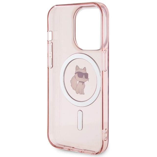 Чохол Karl Lagerfeld IML Choupette для iPhone 15 Pro Pink with MagSafe (KLHMP15LHFCCNOP)