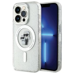 Чохол Karl Lagerfeld Karl&Choupette Glitter для iPhone 15 Pro Transparent with MagSafe (KLHMP15LHGKCNOT)