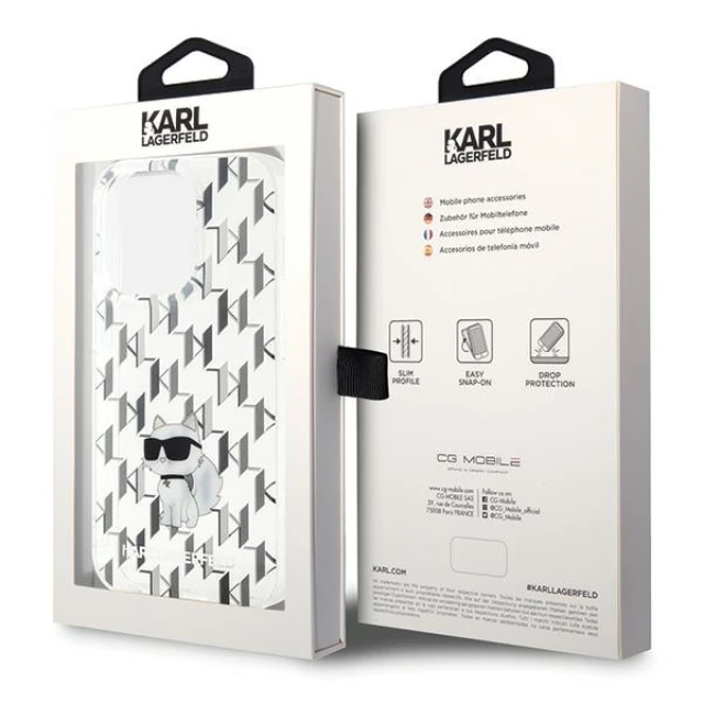 Чохол Karl Lagerfeld Monogram Choupette для iPhone 15 Pro Max Transparent (KLHCP15XHNCMKLT)