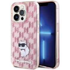 Чехол Karl Lagerfeld Monogram Choupette для iPhone 15 Pro Max Pink (KLHCP15XHNCMKLP)