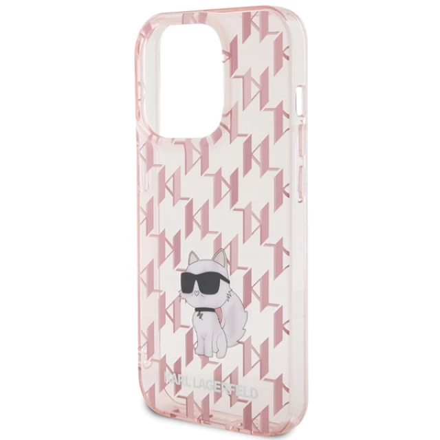 Чохол Karl Lagerfeld Monogram Choupette для iPhone 15 Pro Max Pink (KLHCP15XHNCMKLP)