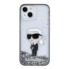 Чохол Karl Lagerfeld Liquid Glitter Ikonik для iPhone 15 Transparent (KLHCP15SLKKNSK)
