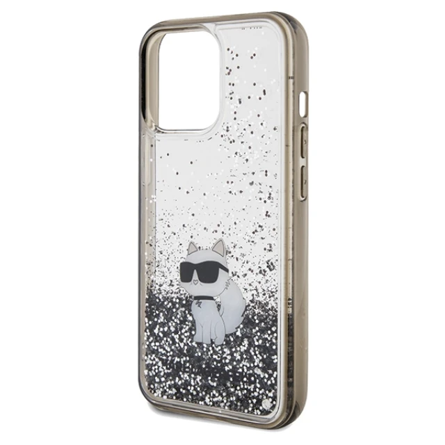 Чехол Karl Lagerfeld Liquid Glitter Choupette для iPhone 13 | 13 Pro Transparent (KLHCP13LLKCNSK)