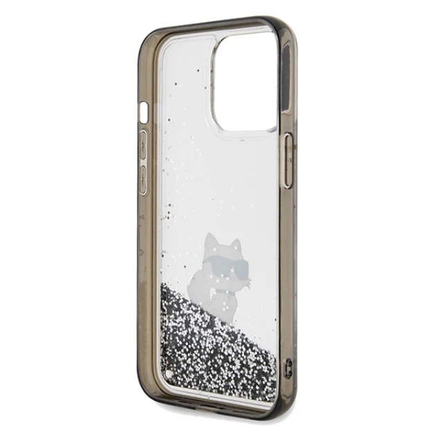 Чехол Karl Lagerfeld Liquid Glitter Choupette для iPhone 13 | 13 Pro Transparent (KLHCP13LLKCNSK)
