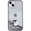 Чехол Karl Lagerfeld Liquid Glitter Choupette для iPhone 15 Plus Transparent (KLHCP15MLKCNSK)