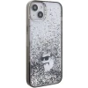 Чехол Karl Lagerfeld Liquid Glitter Choupette для iPhone 15 Plus Transparent (KLHCP15MLKCNSK)