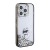 Чохол Karl Lagerfeld Liquid Glitter Choupette для iPhone 15 Pro Transparent (KLHCP15LLKCNSK)