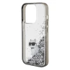 Чохол Karl Lagerfeld Liquid Glitter Choupette для iPhone 15 Pro Transparent (KLHCP15LLKCNSK)