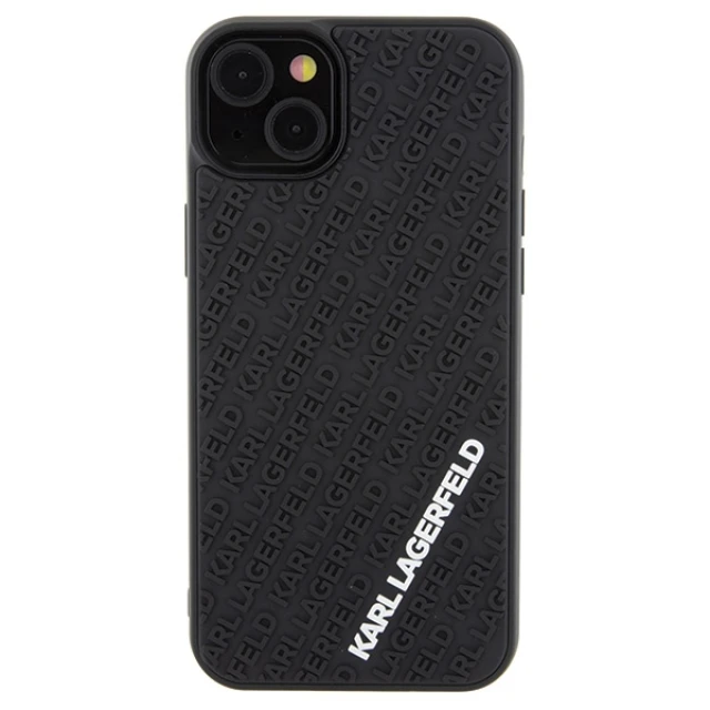 Чохол Karl Lagerfeld 3D Rubber Multi Logo для iPhone 15 Plus Black (KLHCP15M3DMKRLK)