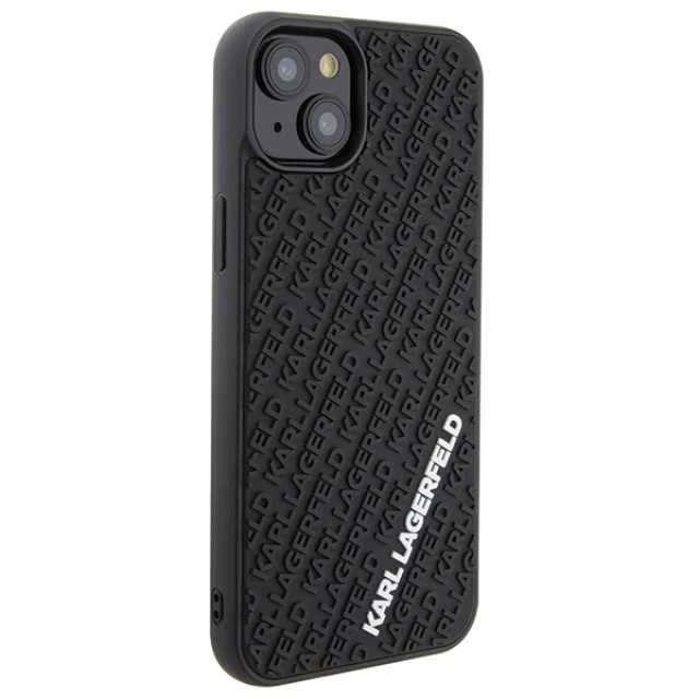 Чохол Karl Lagerfeld 3D Rubber Multi Logo для iPhone 15 Plus Black (KLHCP15M3DMKRLK)