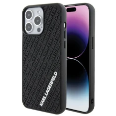 Чохол Karl Lagerfeld 3D Rubber Multi Logo для iPhone 15 Pro Max Black (KLHCP15X3DMKRLK)