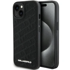 Чохол Karl Lagerfeld Quilted K Pattern для iPhone 15 Black (KLHCP15SPQKPMK)