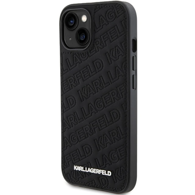 Чехол Karl Lagerfeld Quilted K Pattern для iPhone 15 Black (KLHCP15SPQKPMK)