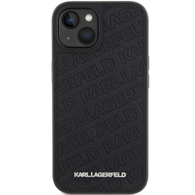 Чехол Karl Lagerfeld Quilted K Pattern для iPhone 15 Black (KLHCP15SPQKPMK)
